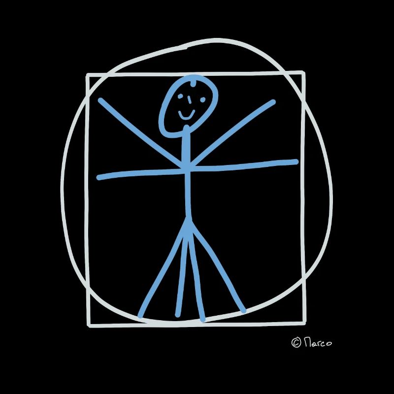 Da Vinci das Strichmännchen, Gemälde berühmt Bild