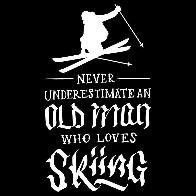 Old Man Skiing