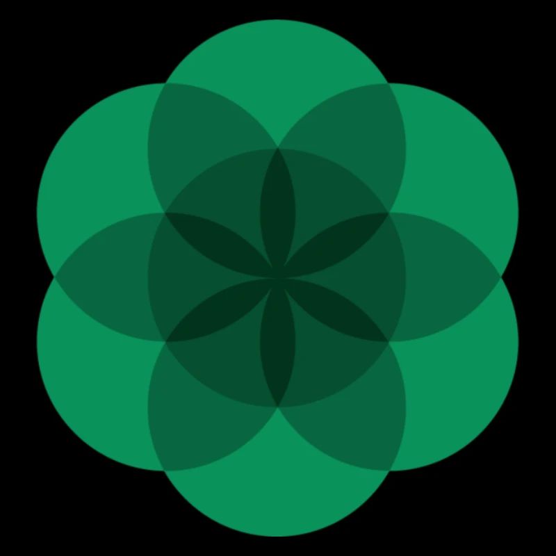 grüne Lebensblume