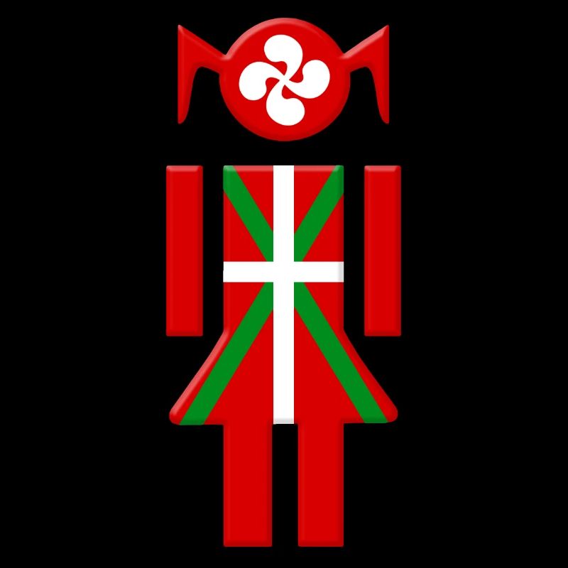 Fille Basque drapeau Euskadi