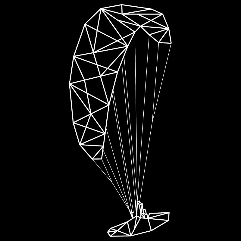Paraglider Vector Lines Grid