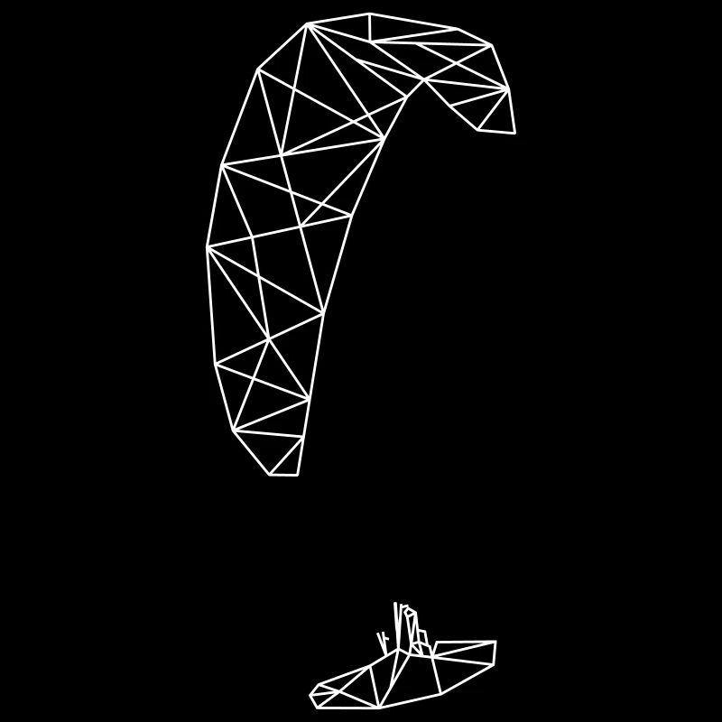 Lignes vectorielles de parapente