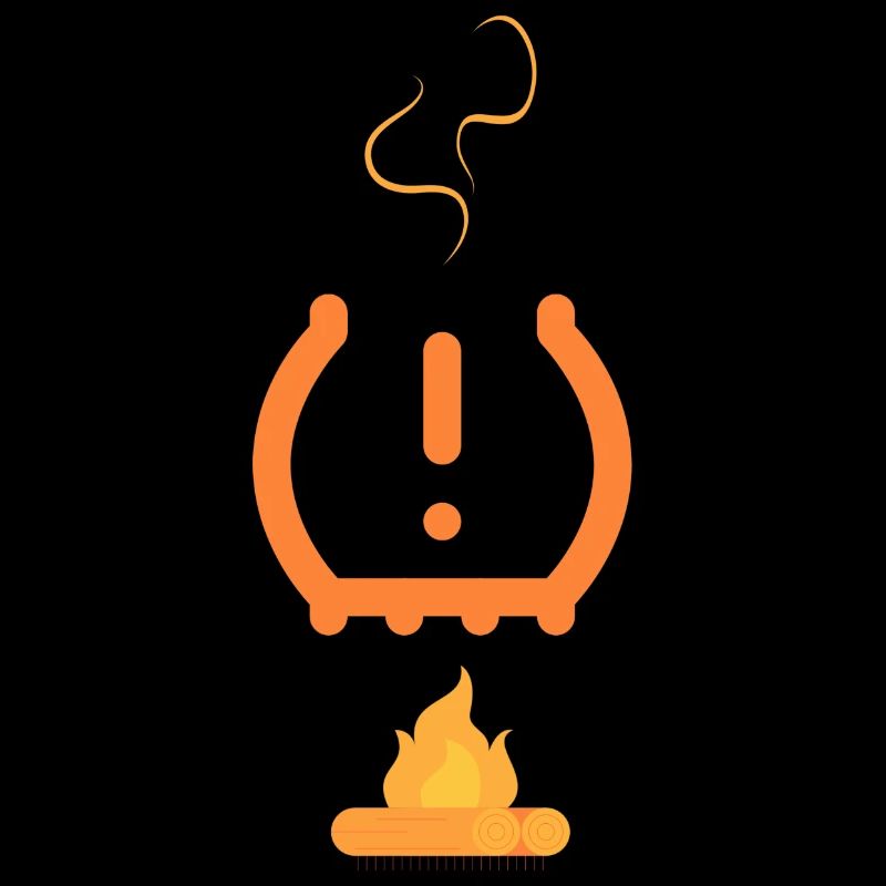 Car dashboard warning light: tire