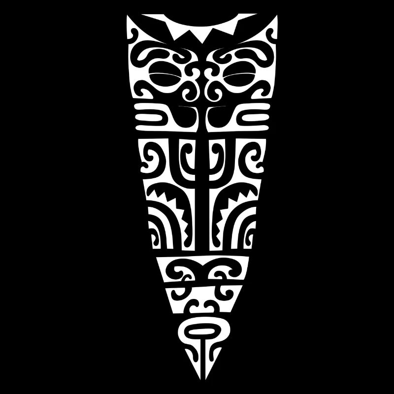 Maori Chest Logo 110 White