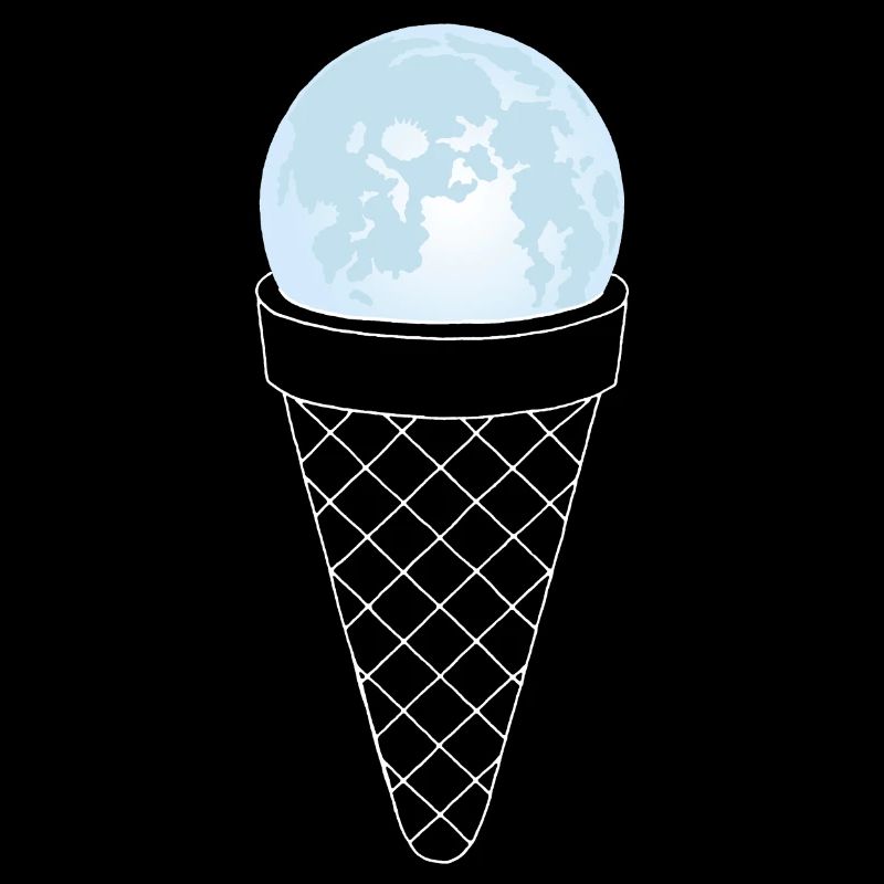 Lune et crème glacée