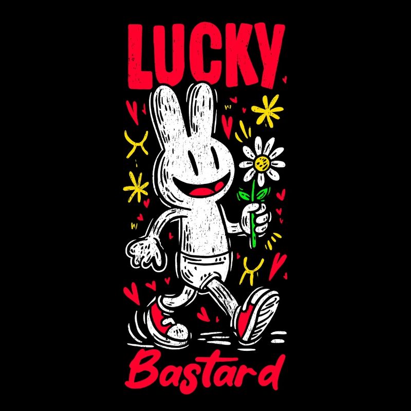 Pop Art de lapin avec fleur