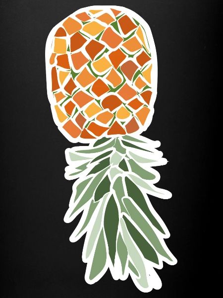 Upside-down Pineapple – Tropical Illustration