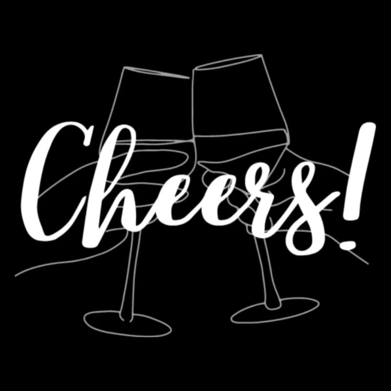 Cheers vin motif moderne