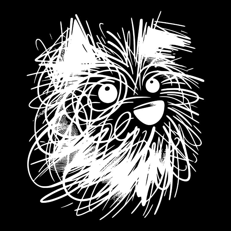 Abstract Dog Sketch Playful Doodle Lines