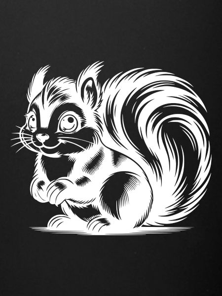 Mignon mignon écureuil Dessin