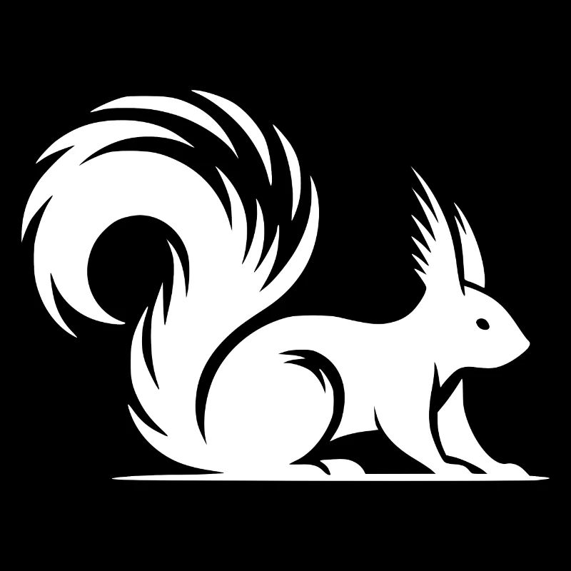Squirrel Tattoo Style Drawing