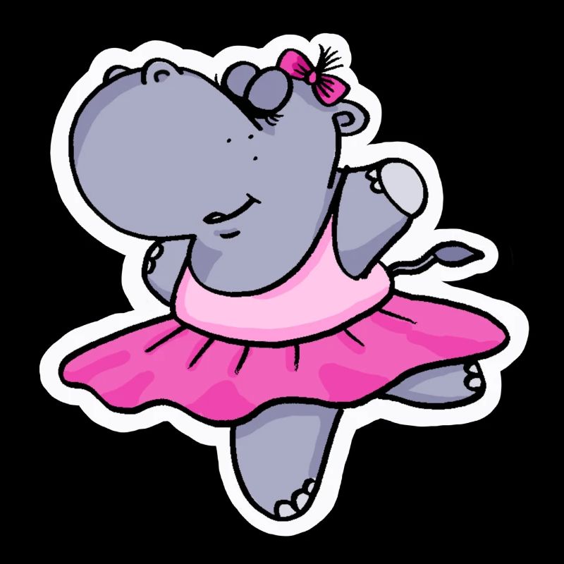 Ballett Nilpferd mit Tütü Geschenk Geschenkidee