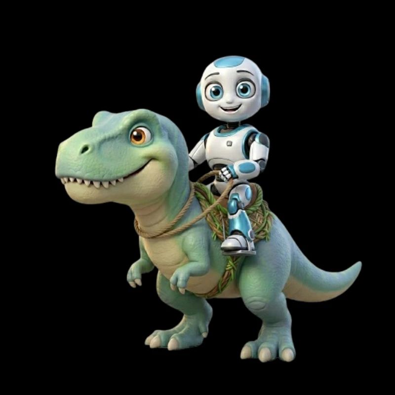 Effi AI : Aventure Dino – Robot mignon avec Dinosa