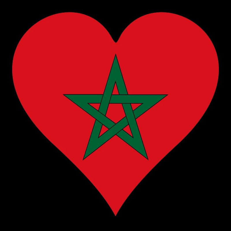 Maroc Flag Coeur