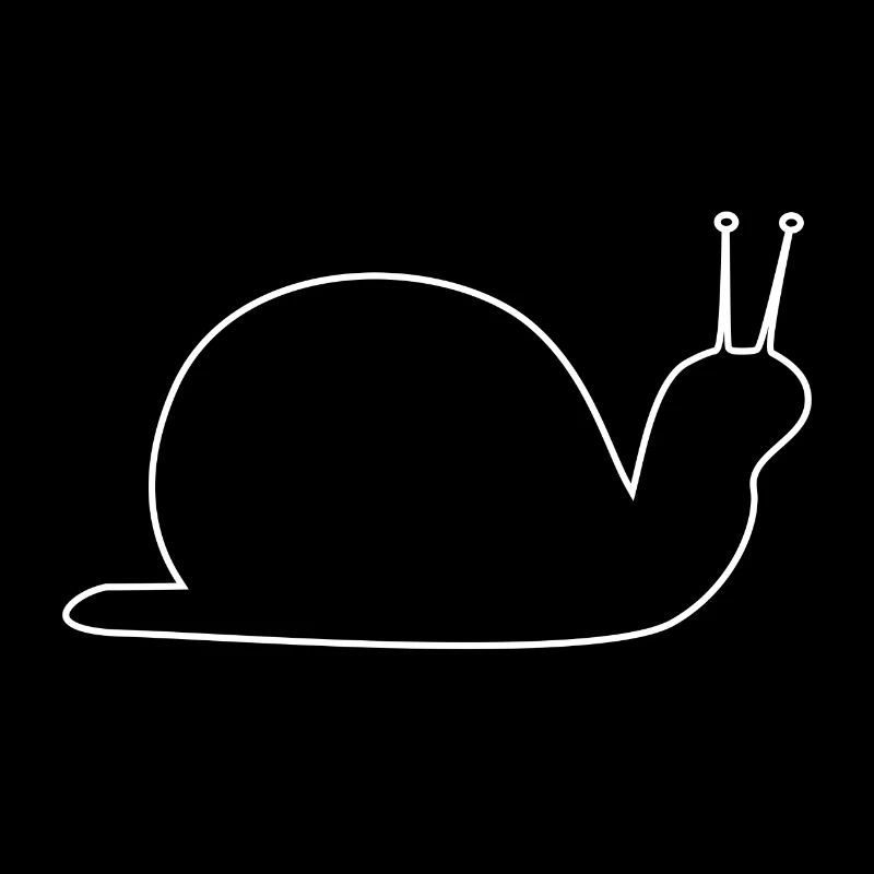 Silhouette d'escargot blanc
