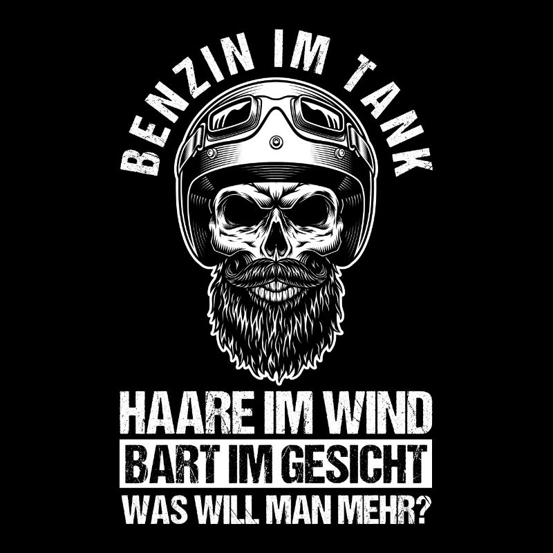 Bärtiger Biker Bartträger Motorradfahrer Motorrad