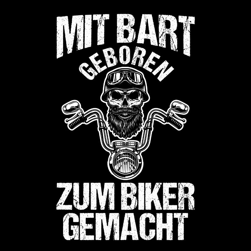 Bärtiger Biker Bartträger Motorradfahrer Motorrad