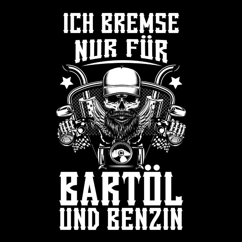 Bärtiger Biker Bartträger Motorradfahrer Motorrad