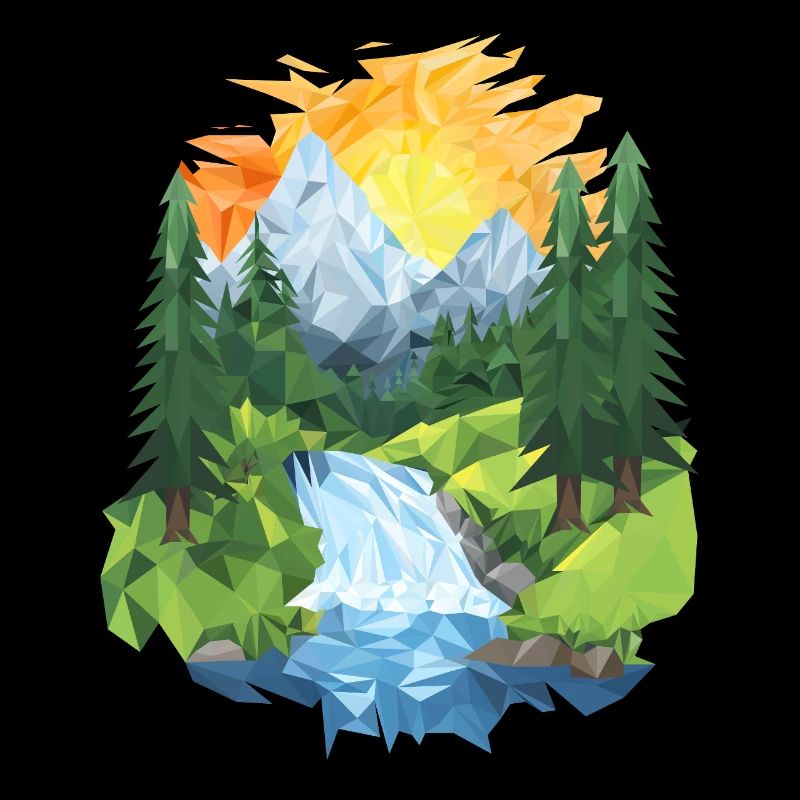 Polygon Mountain Landscape – Nature & Adventure