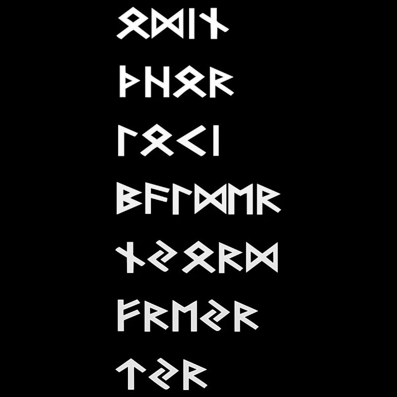 Conception viking - script de rune du dieu nordique