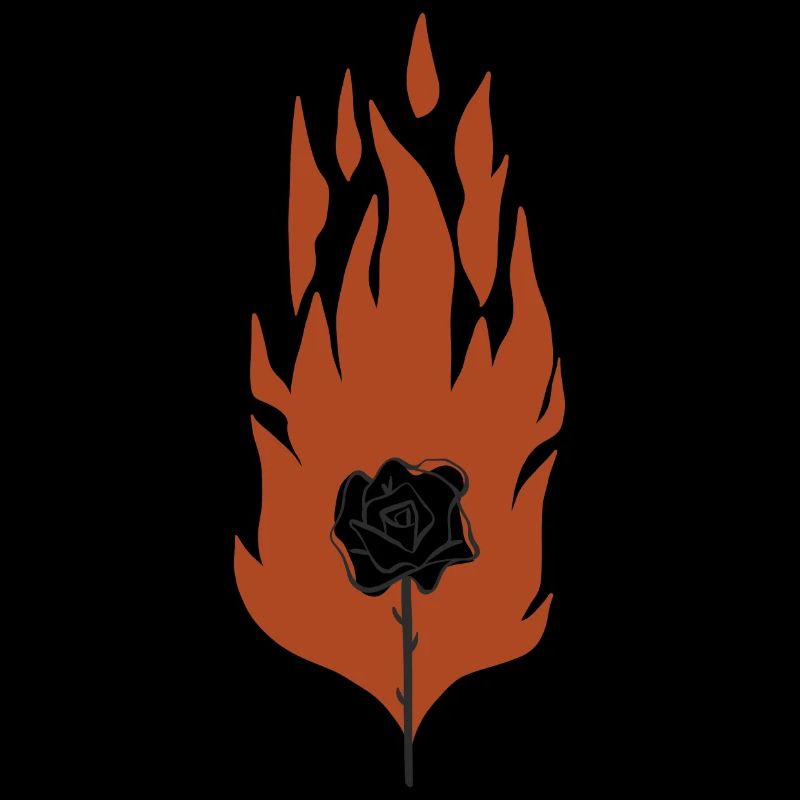 Bande dessinée dessinée à la main de Burning Rose