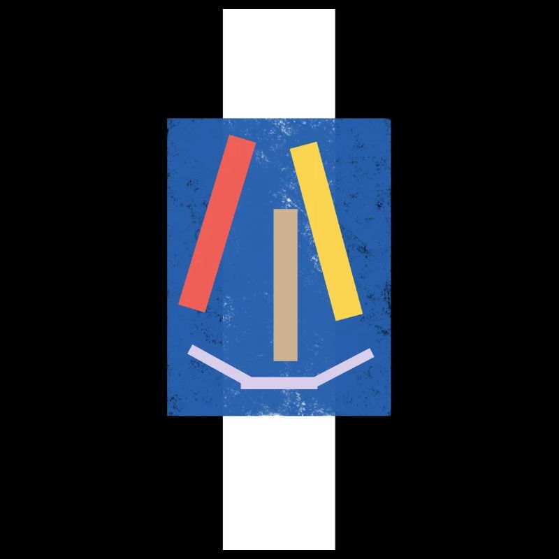 Visage rieur abstrait