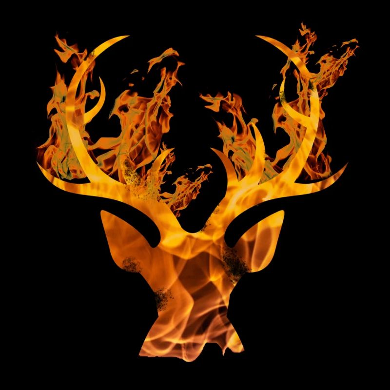 Burning Deer Brennender Hirsch
