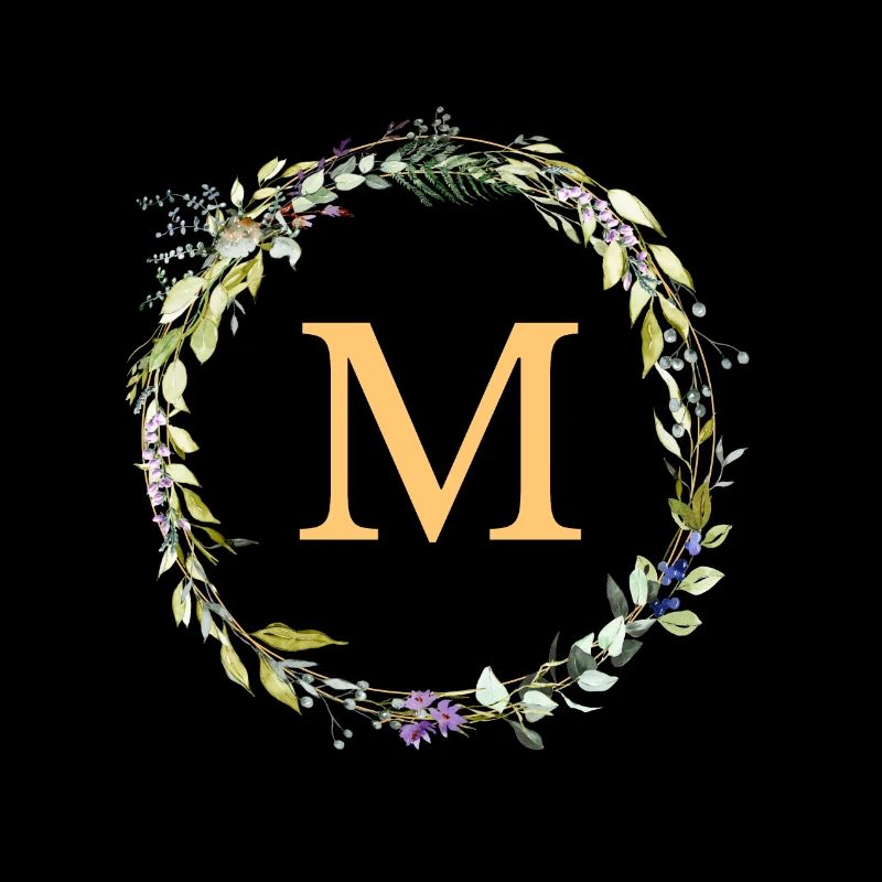M Monogramm Eukalyptus-Kranz