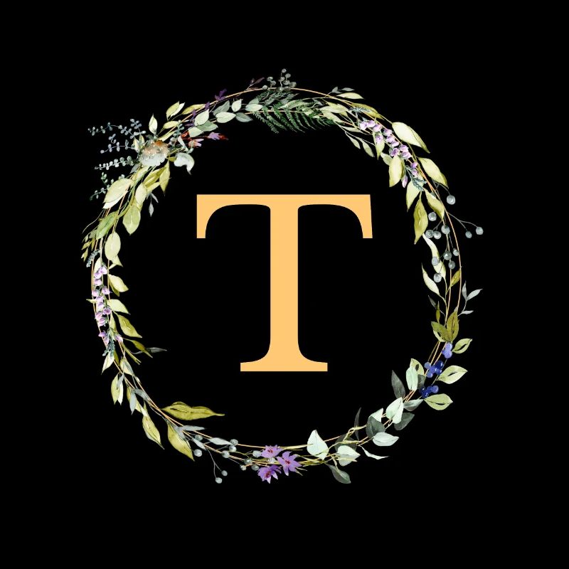 T Monogramm Eukalyptus-Kranz
