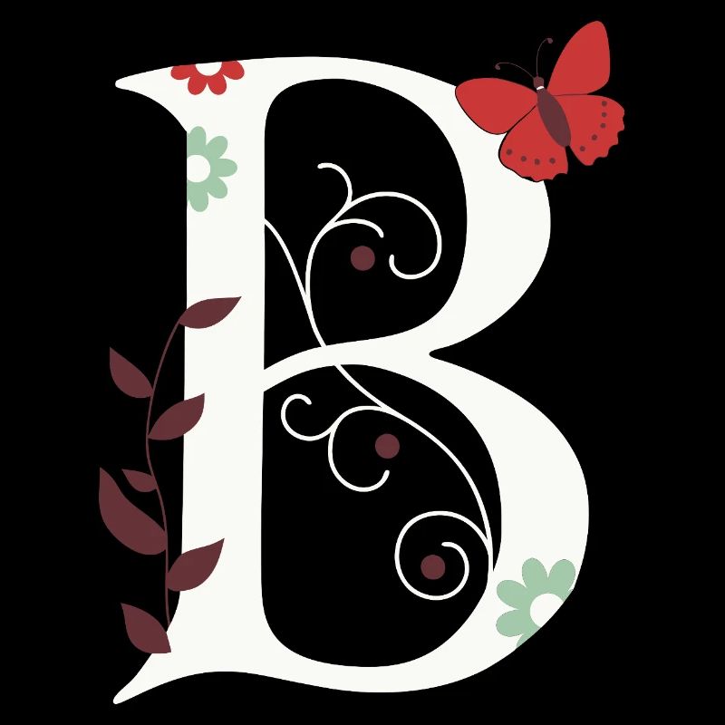 Buchstabe B Monogramm Retro