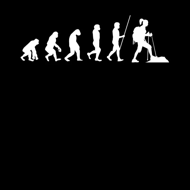 Evolution Wandern Wanderer | Trekking Berge Wander