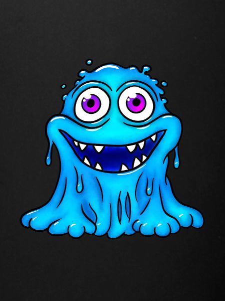 Monstre de boue bleue