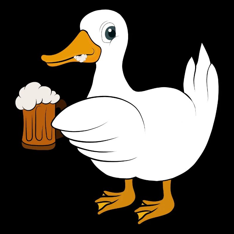Duck with beer