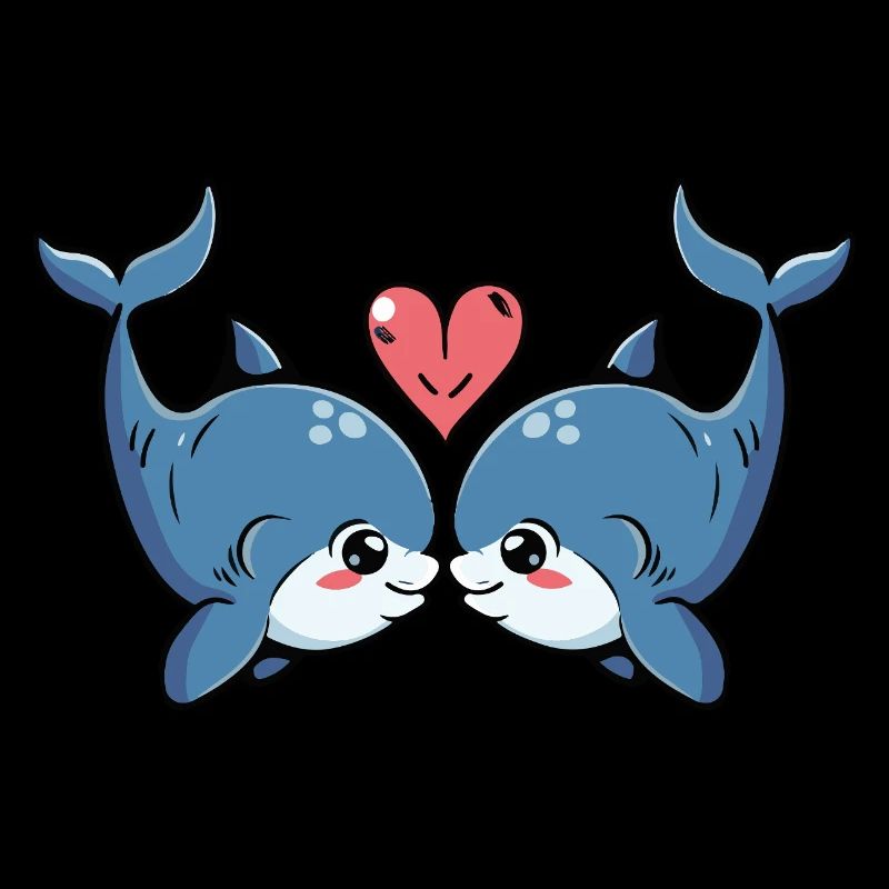Couple baleine Saint-Valentin