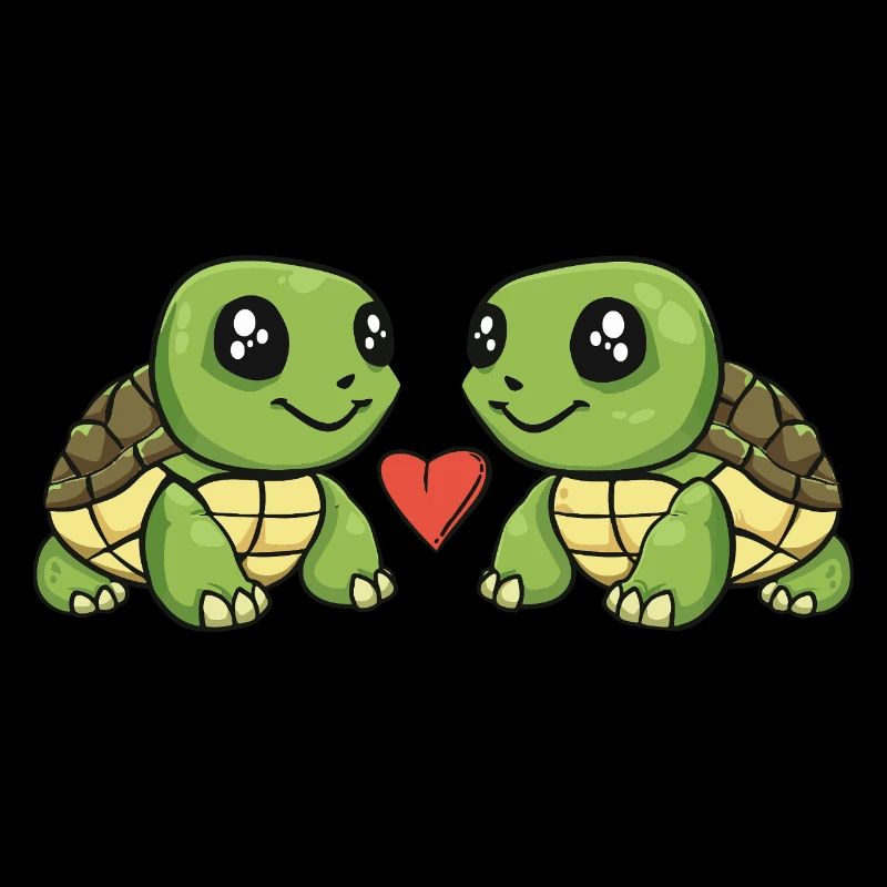 Tortue Couple Saint-Valentin