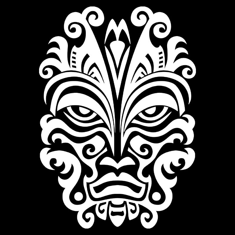 Conception de tatouage maori expressif en blanc