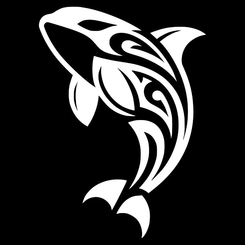 Springender Orca Tattoo Style