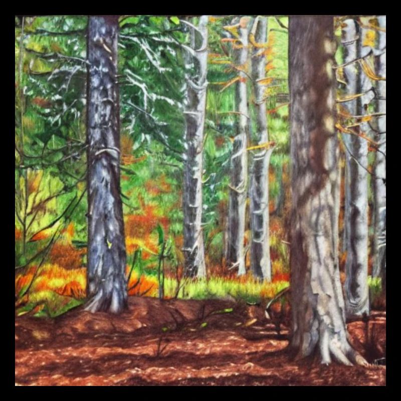Wald gemalt
