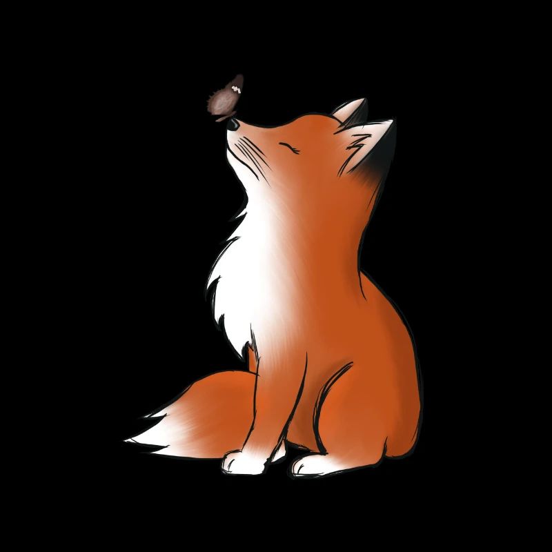 Cute Fox Butterfly Easter Spring Gift