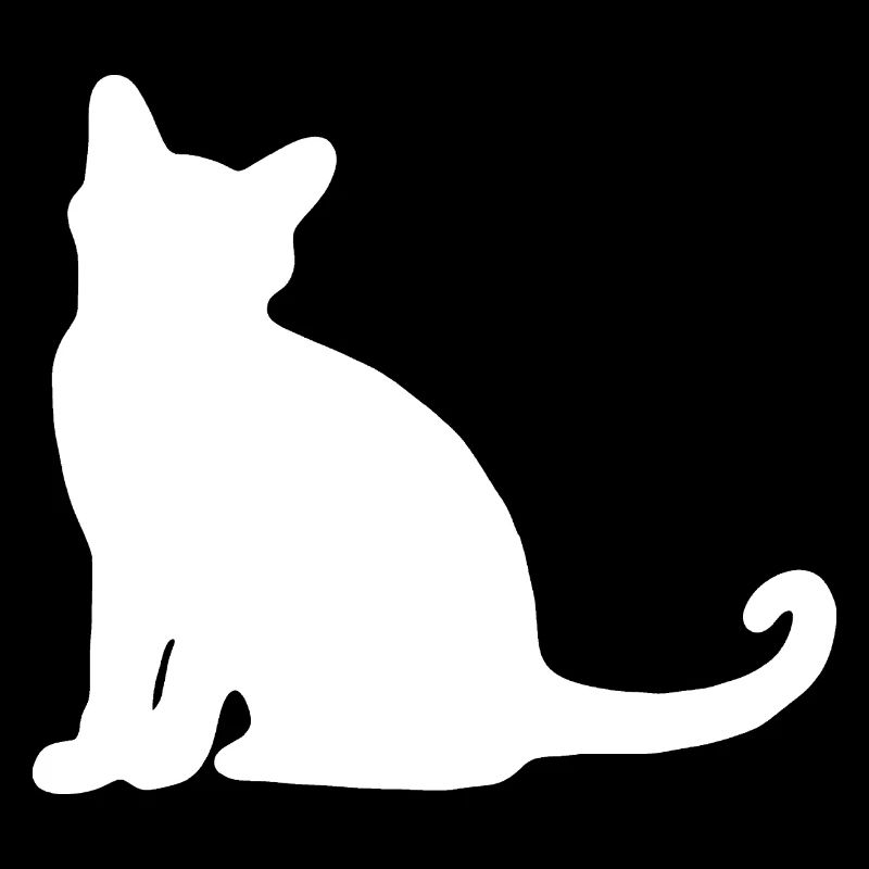 Chat silhouette siège