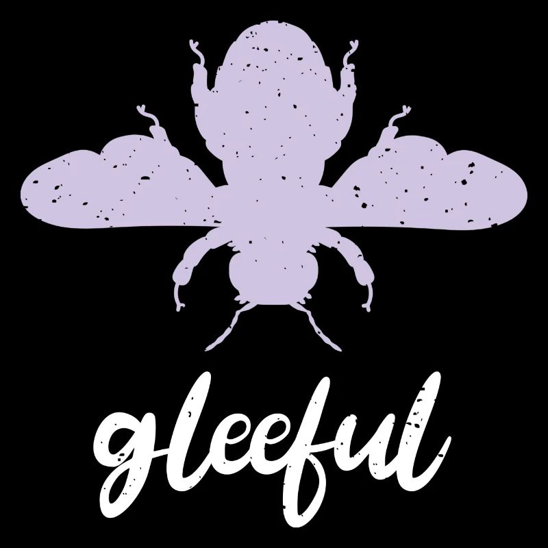 Abeille pastel violette Abeille joyeuse Soyez joyeuse