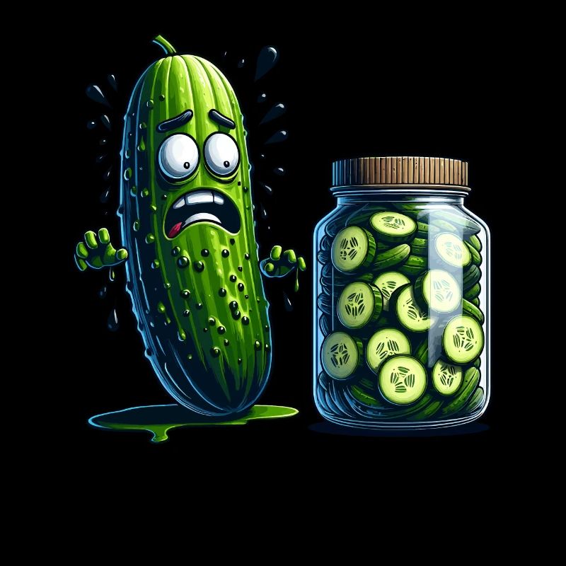 Drôle de concombre cornichon amateur de concombre