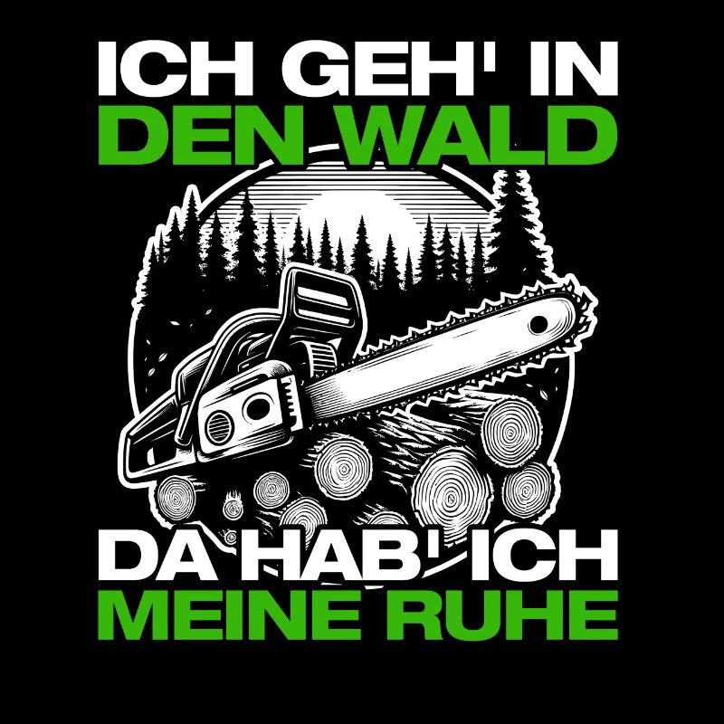 In den Wald Holz machen Holzfäller Waldarbeiter