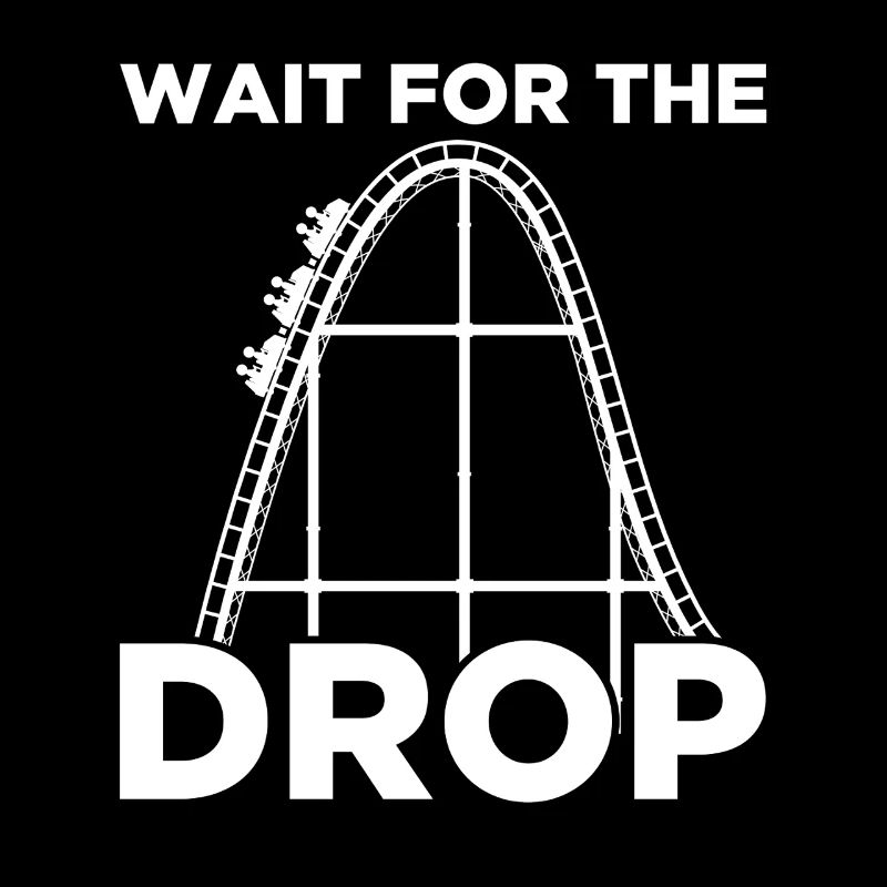 Wait for the drop Rollercoaster Achterbahn