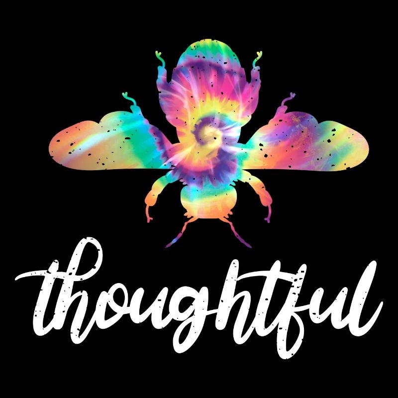 Tie Dye Bee Thoughtful Biene Be Thoughtful