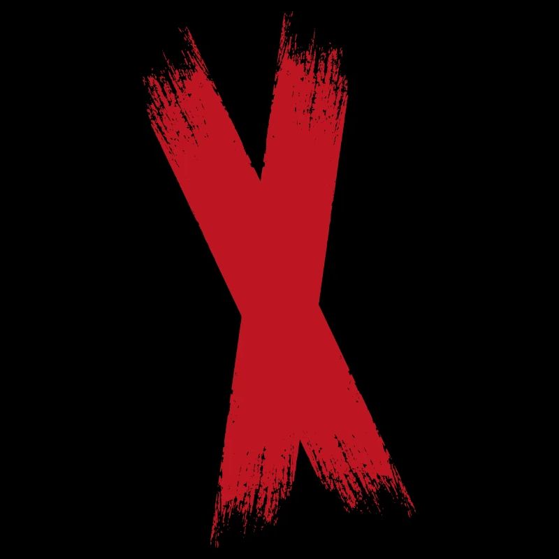 Farbe Klecks Spritzer Maler Geschenk Kreuz rot