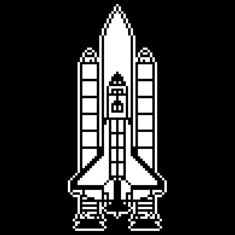G.36.01 Navette spatiale dans le style geek et pixel art
