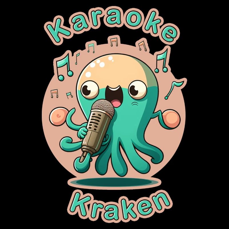 Karaoke Kraken - singing, cute, cute, cute