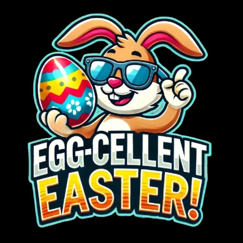 Egg-Cellent Easter - Cooler Osterhase mit Sonnenbr