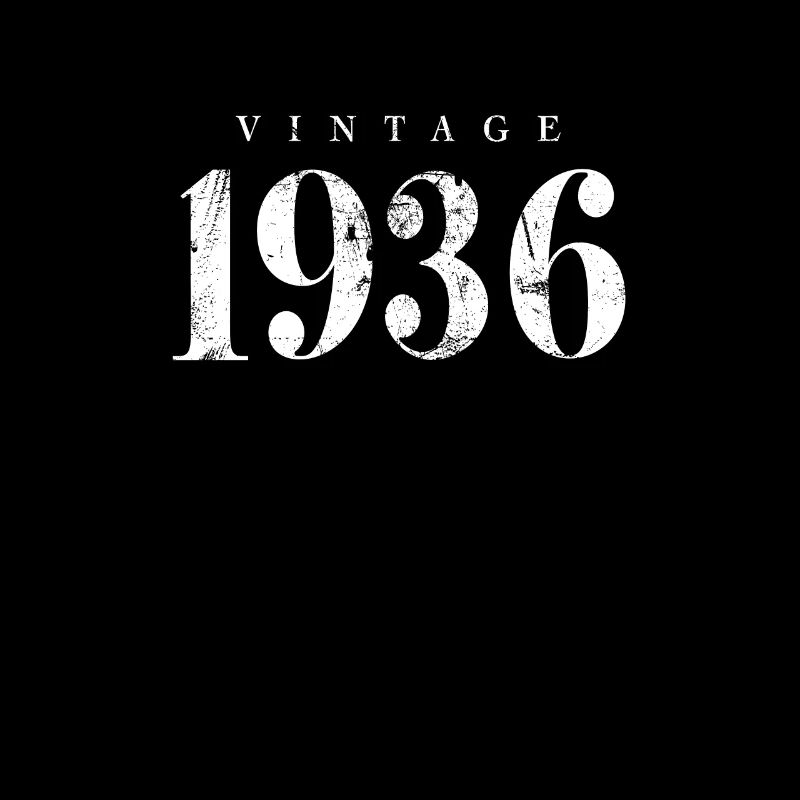Vintage 1936 anniversaire Phrase Slogan